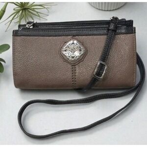 Brighton Leather RFID Wallet Crossbody Organizer Purse